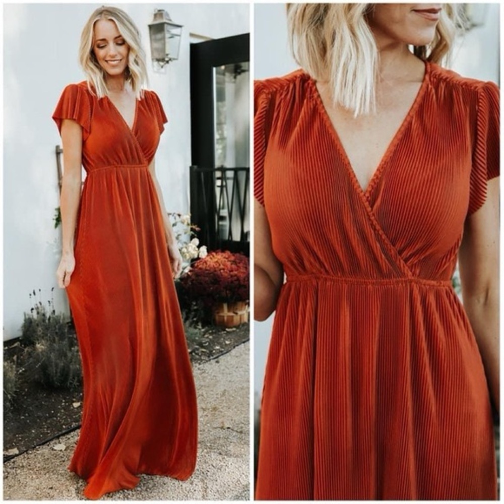 EUC Baltic Born - Athena Pleated Maxi Dress